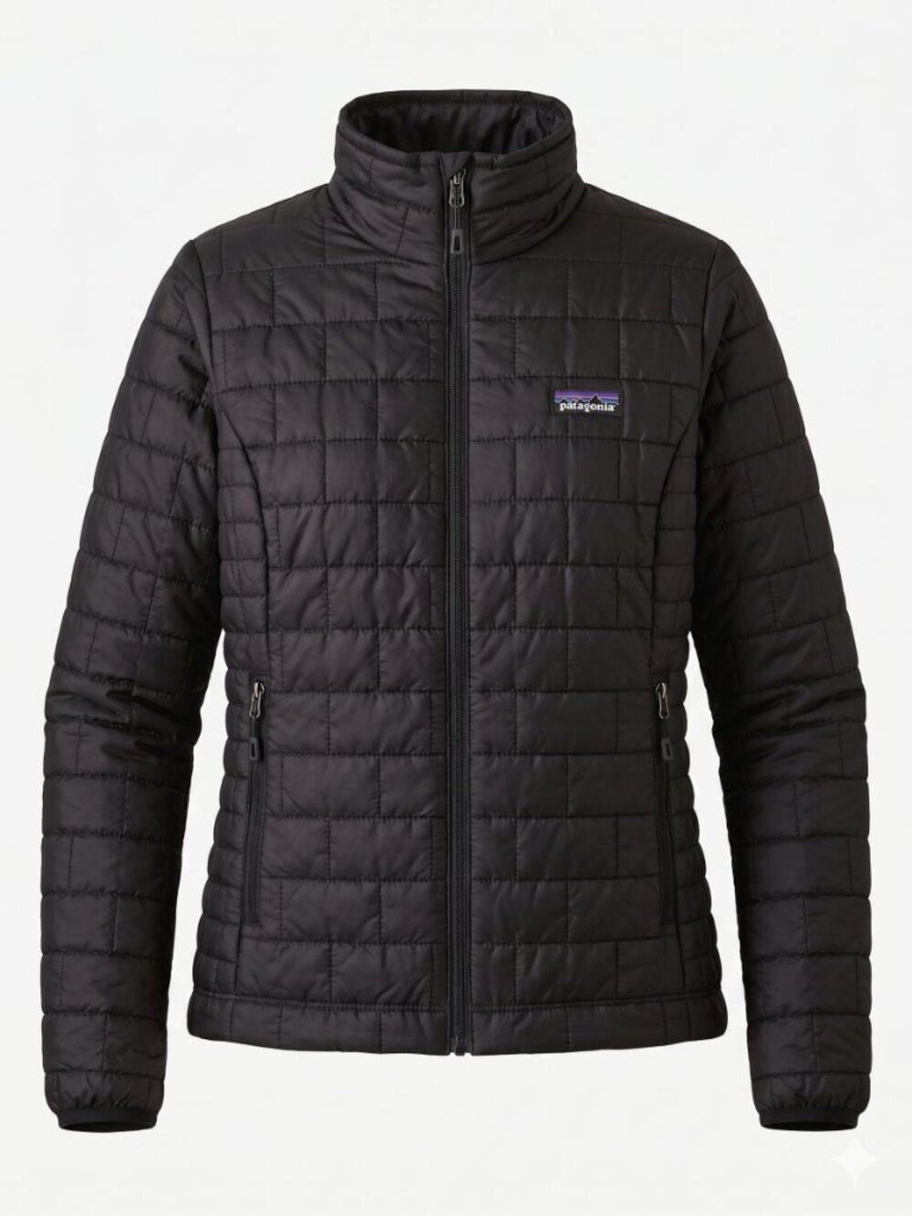 Patagonia Black classic lightweight quilted puffer jacket + full-zip front S